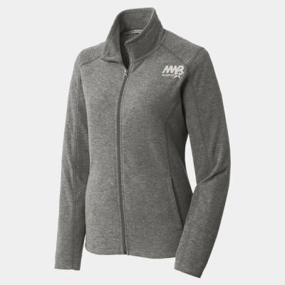 Ladies Heather Microfleece Full Zip Jacket Thumbnail